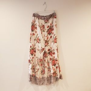 Angie High-Low Floral Skirt NWT
